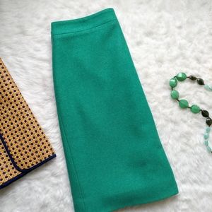 J. Crew Emerald Green Pencil Skirt